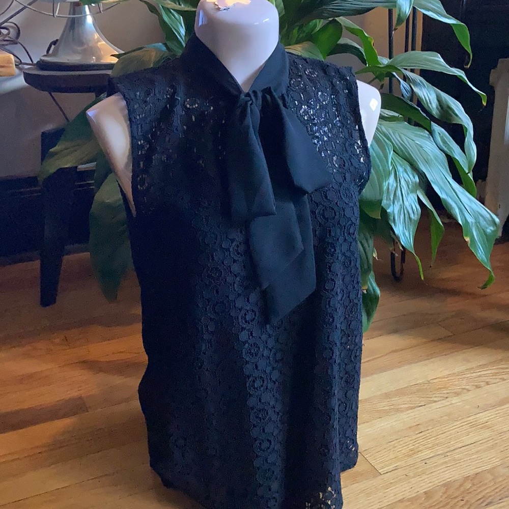 Banana Republic Tie Front Sleeveless Lace Top